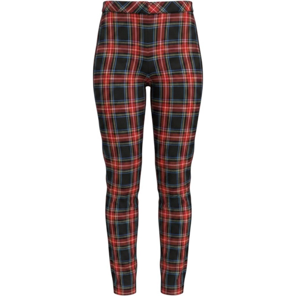 J.Jill Pants Women 8 Red Tartan Plaid Premium Bi-Stretch Career Trousers #853